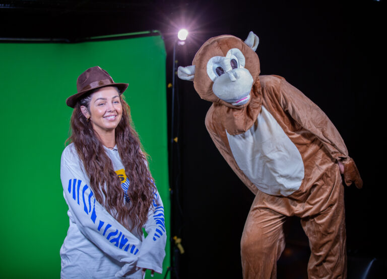 Monkeying around on the green screen