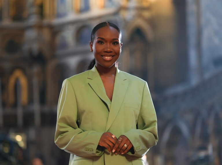 Rachel Kerr in a church