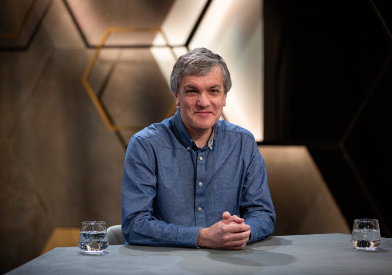 Paul Harcourt at a desk