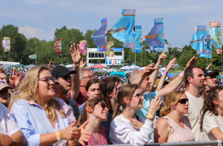 crowd at Big Church Festival enjoying the music