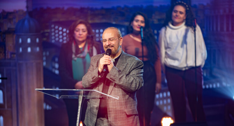 Church Without Walls on stage in TBN UK Studios