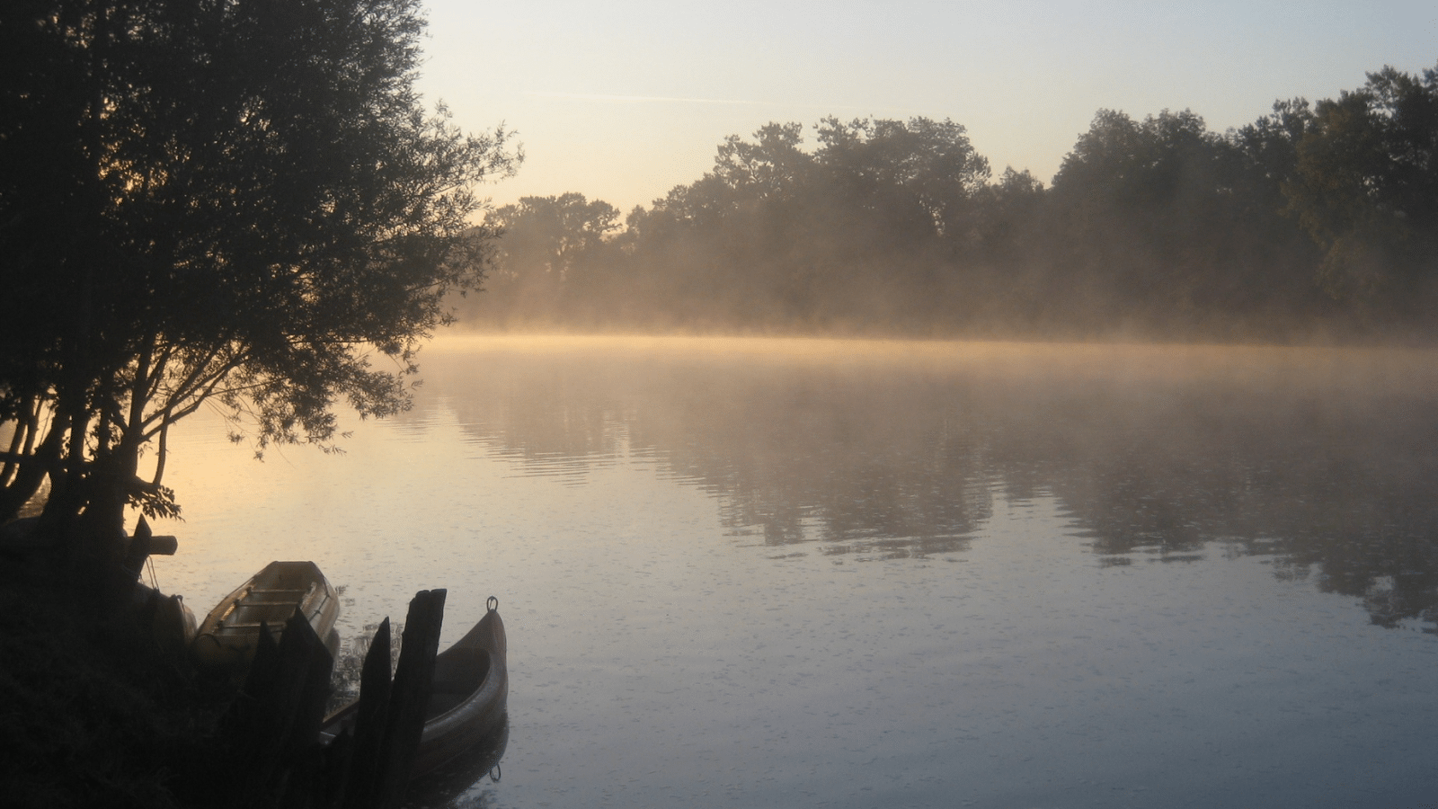 beautiful, calm river