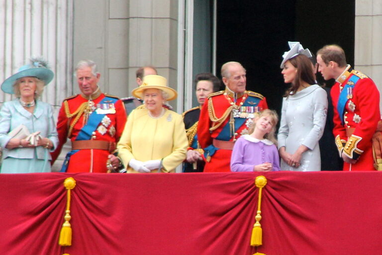 The Royal Family on the balcony at Buckingham Palace