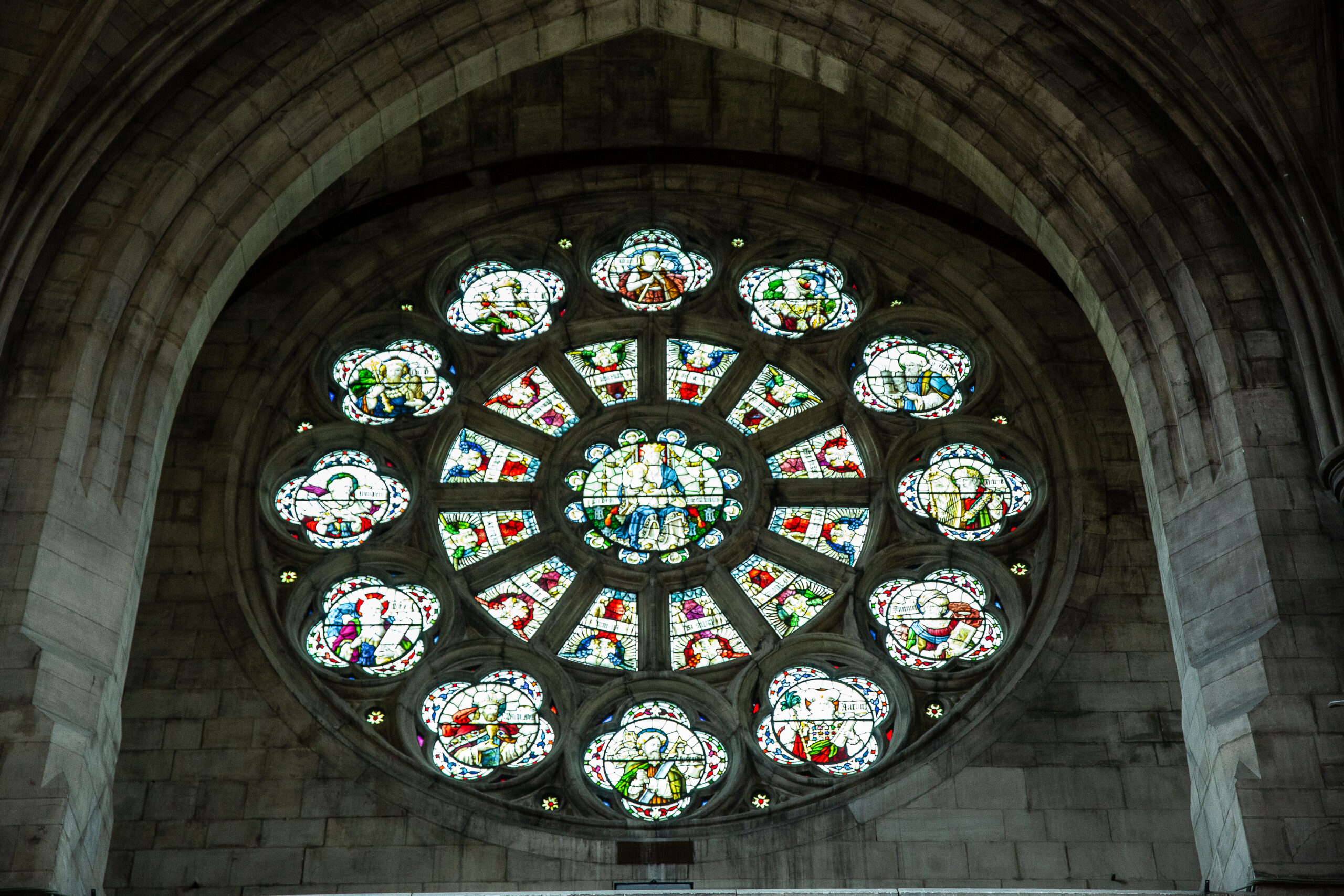 Rose stained glass window