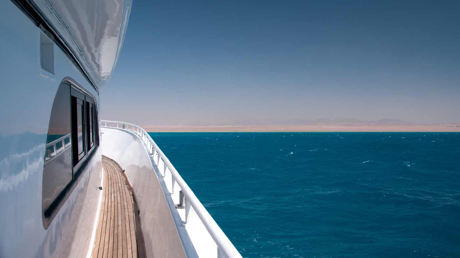 Yacht on the deep blue sea