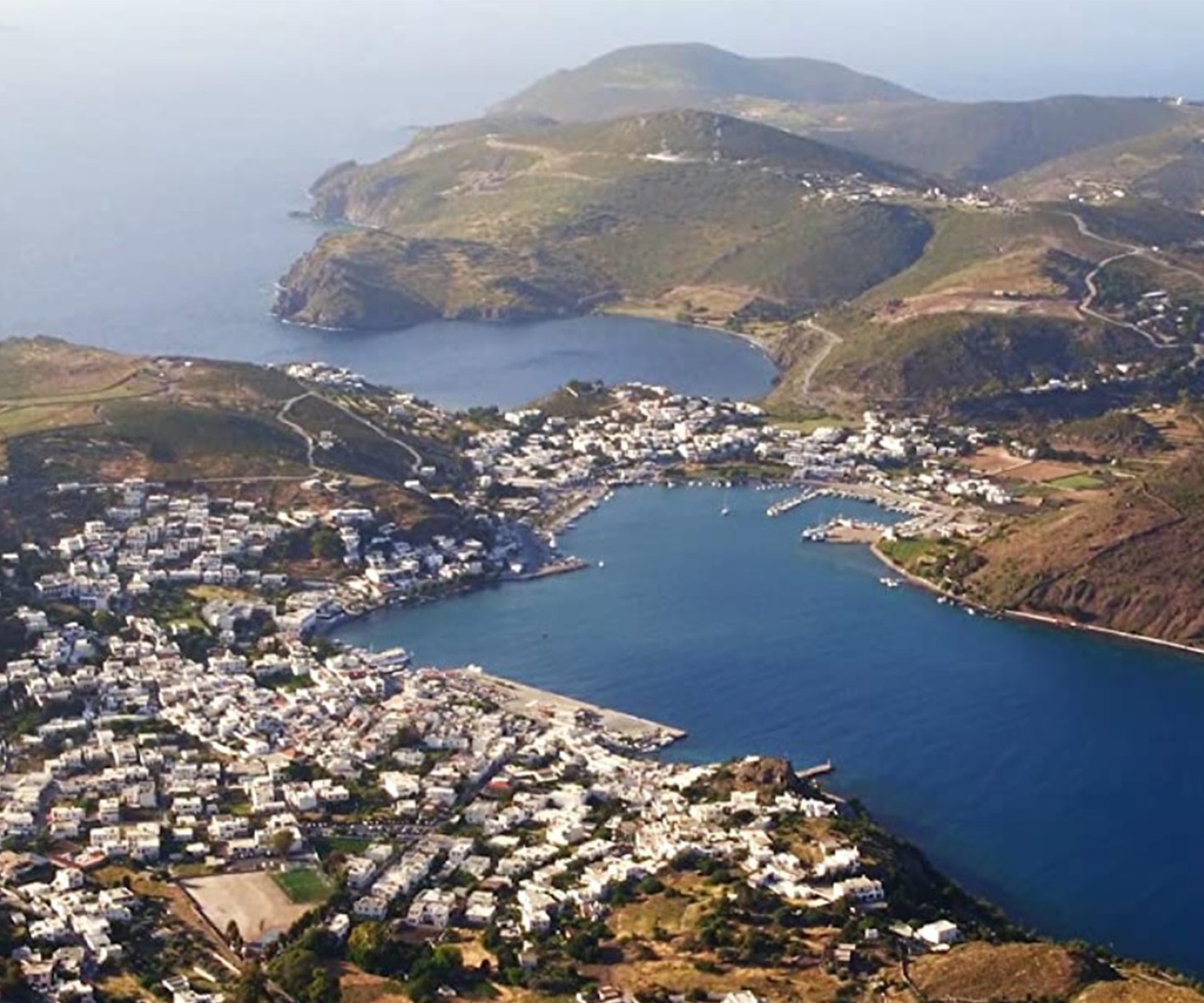The Mediterranean region - Birds eye view of Patmos