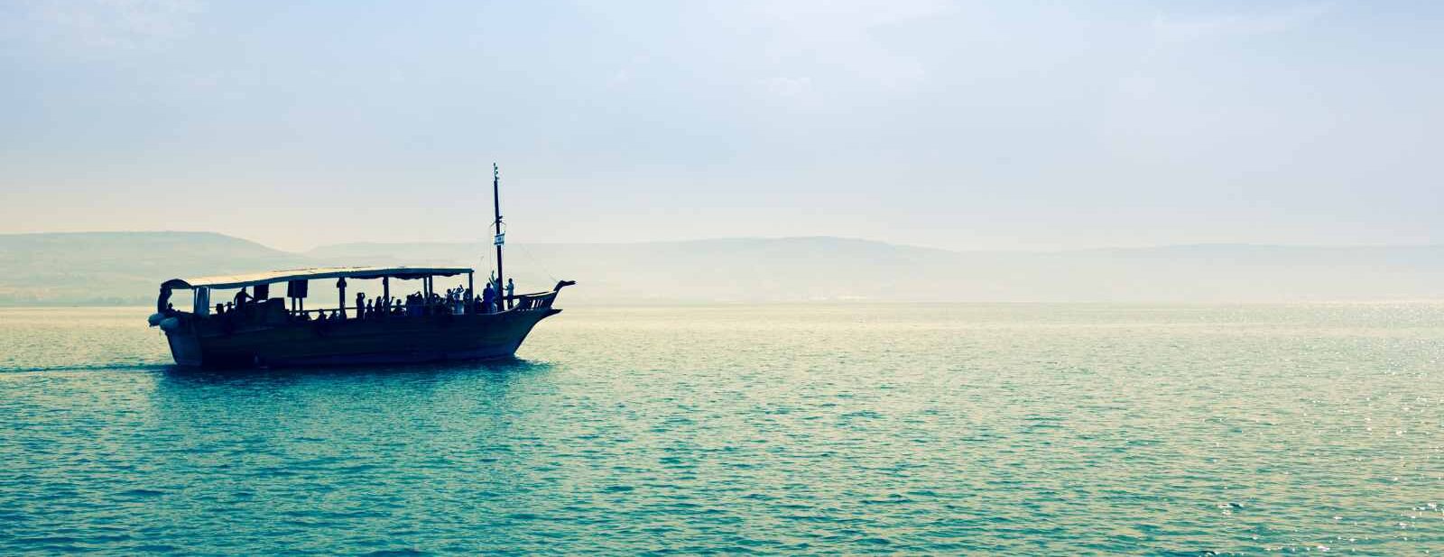 Sea of Galilee - boat on the water
